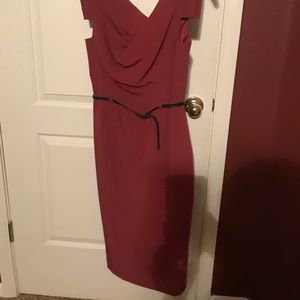 Jackie O black halo dress - red/maroon